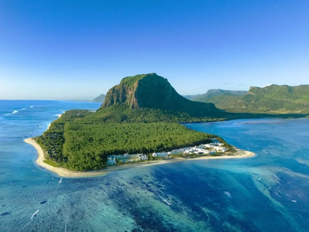 The Le Morne peninsula from above